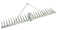 Heurechen Breite 89cm, 22 Zinken, Stielhalter Einfach, Zinkenlänge 125mm